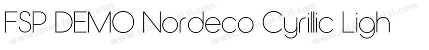 FSP DEMO Nordeco Cyrillic Light Bol字体转换